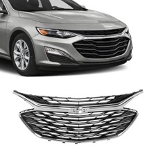 3 Piece Front Grille Upper Lower Chrome For 2019 To 2023 Chevrolet Chevy Malibu 3 Piece Front Grille Upper Lower Chrome For 2019 To 2023 Chevrolet Chevy Malibu