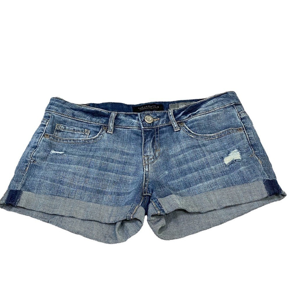 AEROPOSTALE - STYLE 19 B177 6K - THE MIDI - SIZE 4 - MEDIUM WASH - MIDRISE - B2