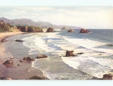 Unused Pre-1980 BEACH SCENE Crescent Beach Oregon OR d6863@