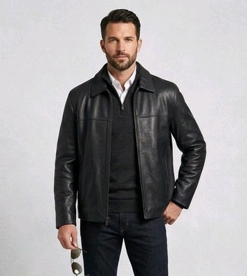 NWT Marc New York by Andrew Marc Genuine Leather Jacket - Large - Black