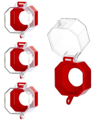 Emergency Stop Button Cover, 4 Pack Plastic Switch Cover Protector, Toggle Sw...
