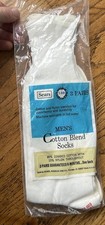 Vintage Mens 60s Work SOCKS Sears Roebuck Cotton NEW NOS 3Pr 11-11 1/2 USA Seal