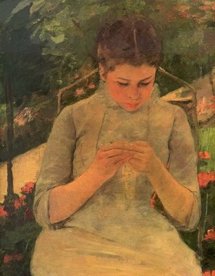 Mary Cassatt 012 Womanewing Detail 1886 Vintage Kunstdruck Poster Wanddeko Min