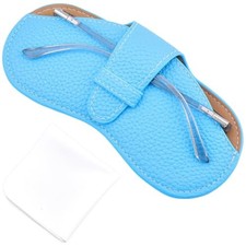 Leather Sunglasses Case Portable Slim Glasses Case Soft Eyeglasses Sky Blue