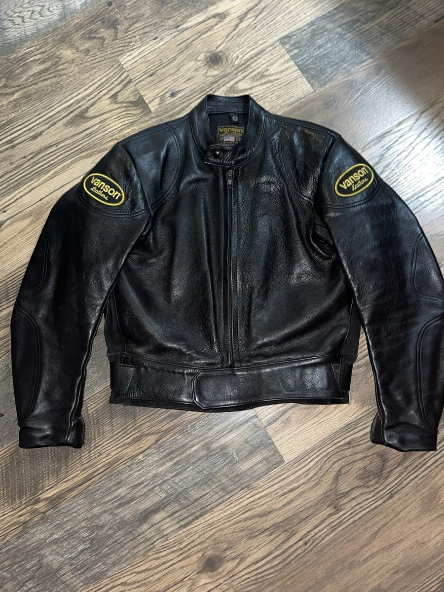 Vanson Black Leather Outer Shell Coats, Jackets & Vests for Men