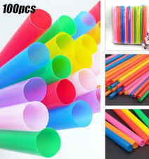 100pcs 21cm/8in Boba Milkshake Straws Extra W...