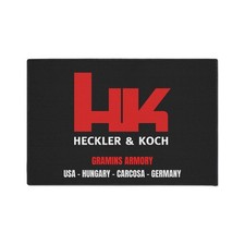 Heckler & Koch Logo Floor Mat | Gramins Armory, USA Hungary Germany