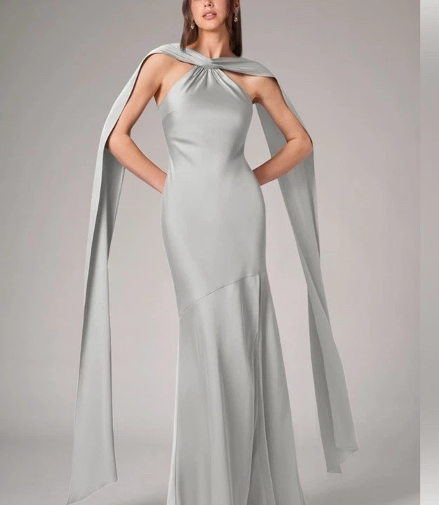 Satin Silver Bridesmaid Dresses for sale | eBay