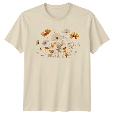 Boho Aquarell Wildblumenwiese Herbst Damen Botanik Muttertag