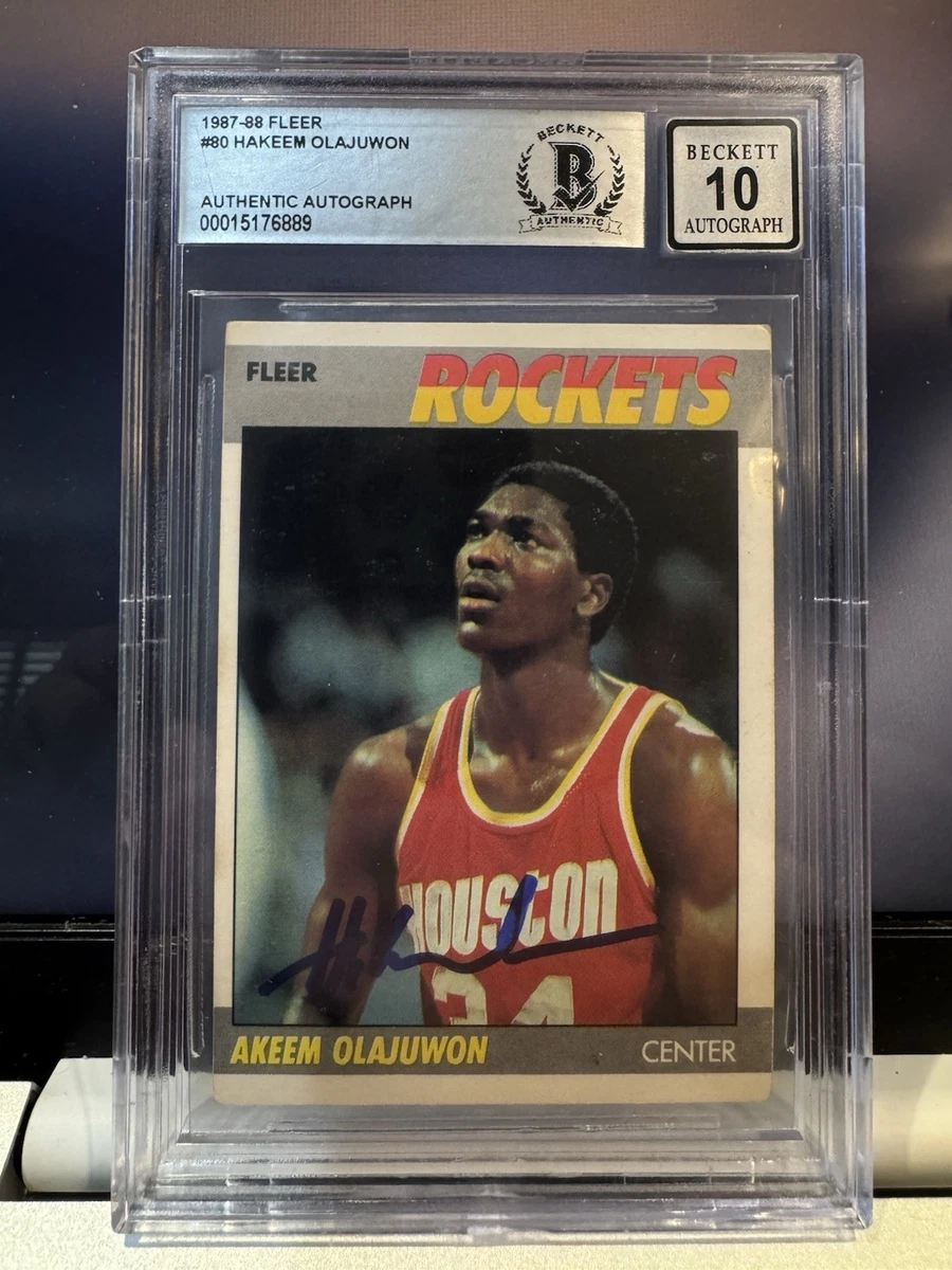 Hakeem Olajuwon Basketball Original Autographed Sports Trading