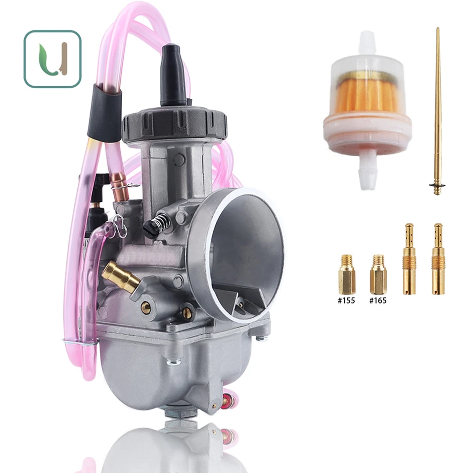 Fit Keihin PWK 36mm Kawasaki KX125 Suzuki RM250 Carburetor w/Throttle Cable New - Image 3 of 4