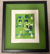 “Delphine I”  #14/66 By Josh Agle (“SHAG”) - FRAMED