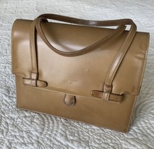 Vintage Bienen-Davis Handbag tan leather mirror coin purse 2 sections