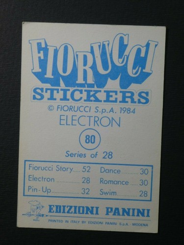 FIORUCCI POP ART Vintage 1984 Electron 80 Flipper Flipper Sammler Aufkleber - Bild 2 von 2