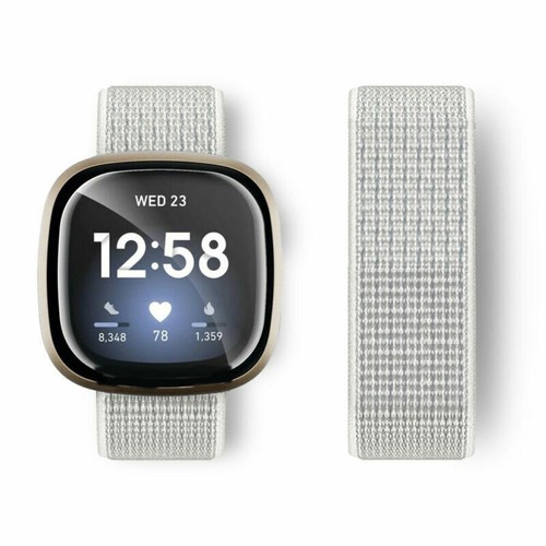 For Fitbit Versa 4 3 Fitbit Sense Nylon Loop Sport Watch Band Strap Wristband - Picture 33 of 55