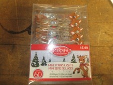 Rudolph Mini String Lights 20 LED Lights Brand NEW  Battery operated