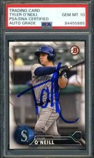 Tyler O`Neill Gem Mint 10 PSA DNA Coa Signed 2016 Bowman Inception Rookie 