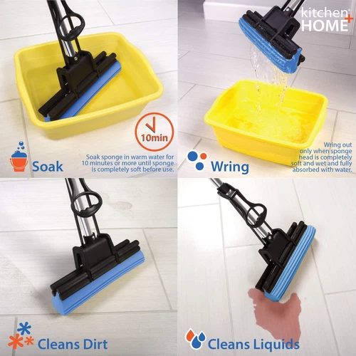 Kitchen + Home PVA Sponge Roller Mop Head Refills - Thumbnail 4