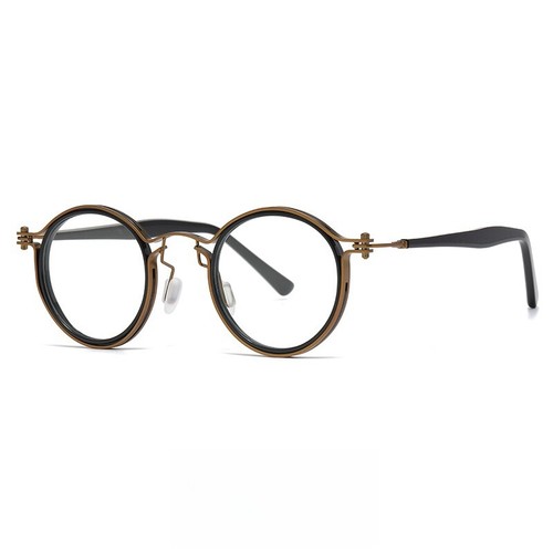 Monturas de gafas de moda retro hechas a mano de acetato metal cuadrado ovalado anteojos - Imagen 26 de 30