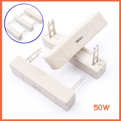 50W Watt Widerstand 0,1 Ohm - 200K Ohm 5% Zement Widerstände