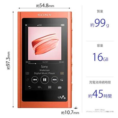 SONY Walkman A Series 16GB NW-A55HN R Audio Player Japanese