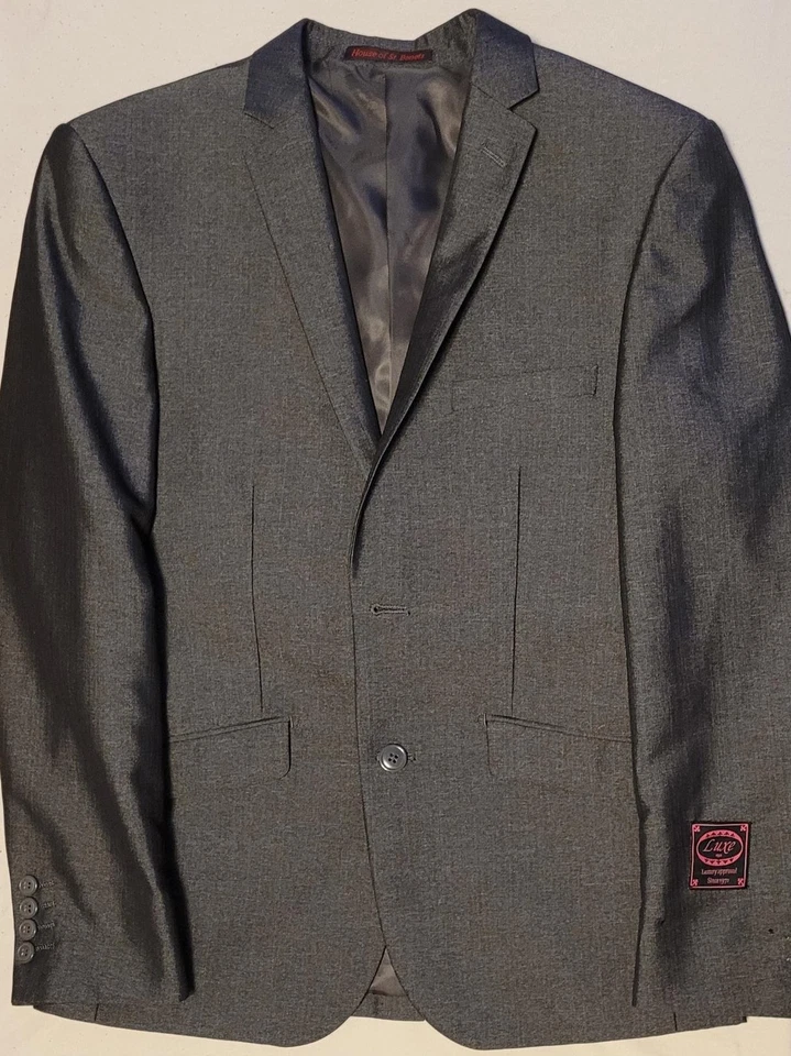 Sophisticated Men's Suit - Slate Gray, Silver, and Laveneder Ensemble - 36R(Sm) - Image 2 of 4