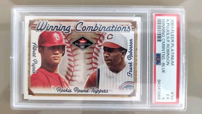 2001 Fleer Platinum Winning Combinations Blue Albert Pujols / Frank Robinson #38