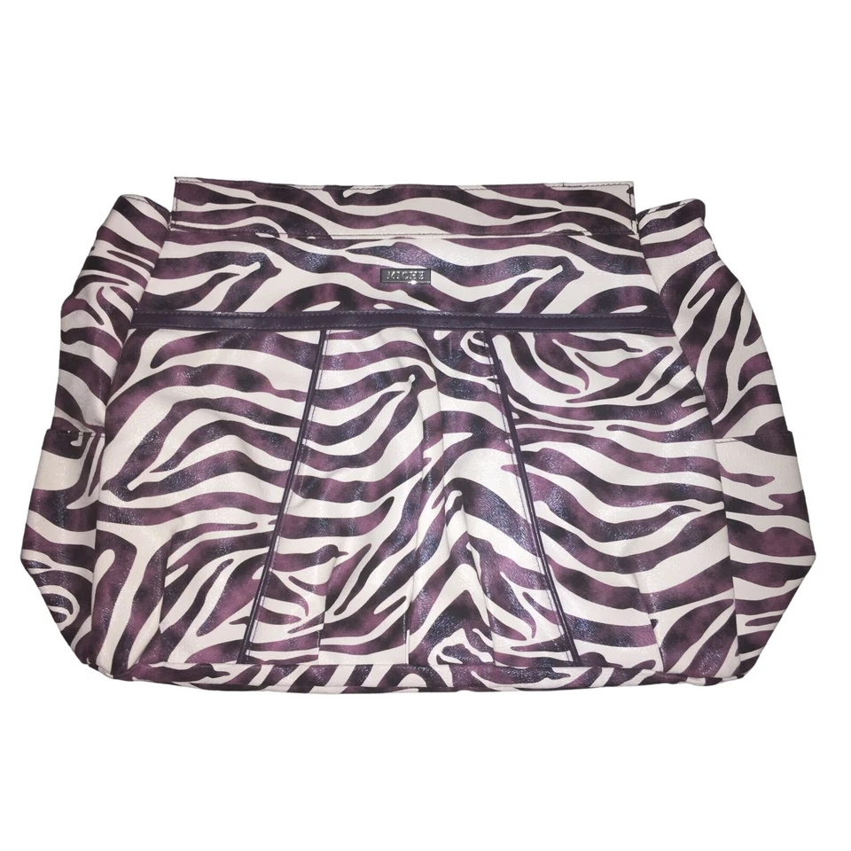 Bolso de Mano Miche Jocelynne Grande Estampado de Cebra con Bolsillos Laterales
