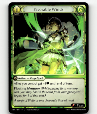 Grand Archive TCG Favorable Winds - Mercurial Heart | eBay