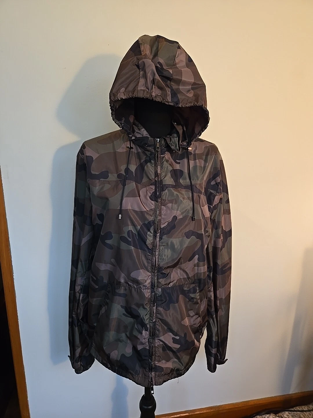 Giacca a vento mimetica leggera con zip Valentino US 36