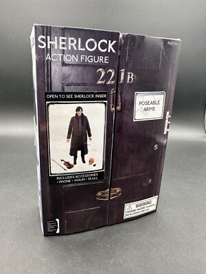 BBC Sherlock Action Figure Box Phone Violin Skull Box  5-Inch Scale TV Series