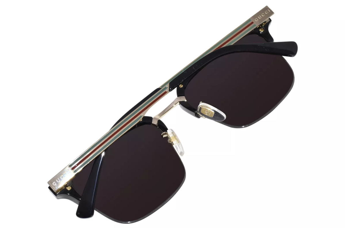 サングラス Gucci Sunglasses GG1226S 001 Half-Rim Square Amazon.com: Gucci GG1226S 001 Sunglasses Men's Black/Gold