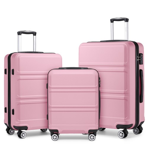 KONO 20/24/28Inch ABS Suitcase Set 4 Wheels Cabin Luggage Trolley Travel Case - Picture 16 of 60