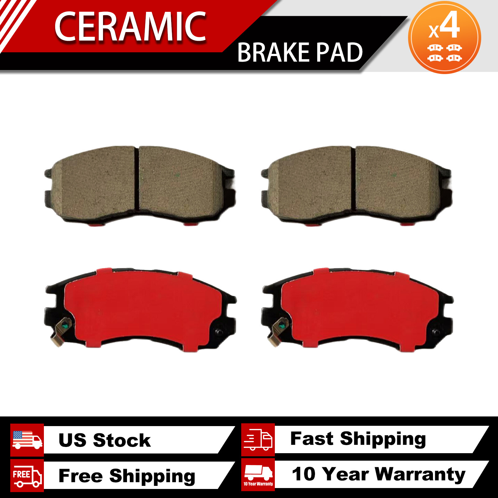 Front Ceramic Disc Brake Pads D484 Fit for Chrysler Sebring 1995-2005