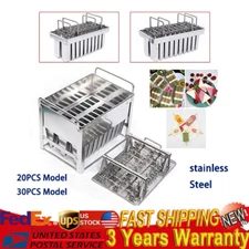 Stainless Steel Molds Pop Lolly Popsicle Ice Cream Stick Holder Mold 20/30 Packs