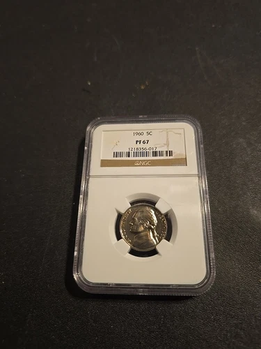 1960 Proof Jefferson Nickel 5c NGC PF67