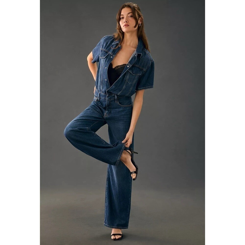 AMERI VNECK DENIM JAMPSUIT