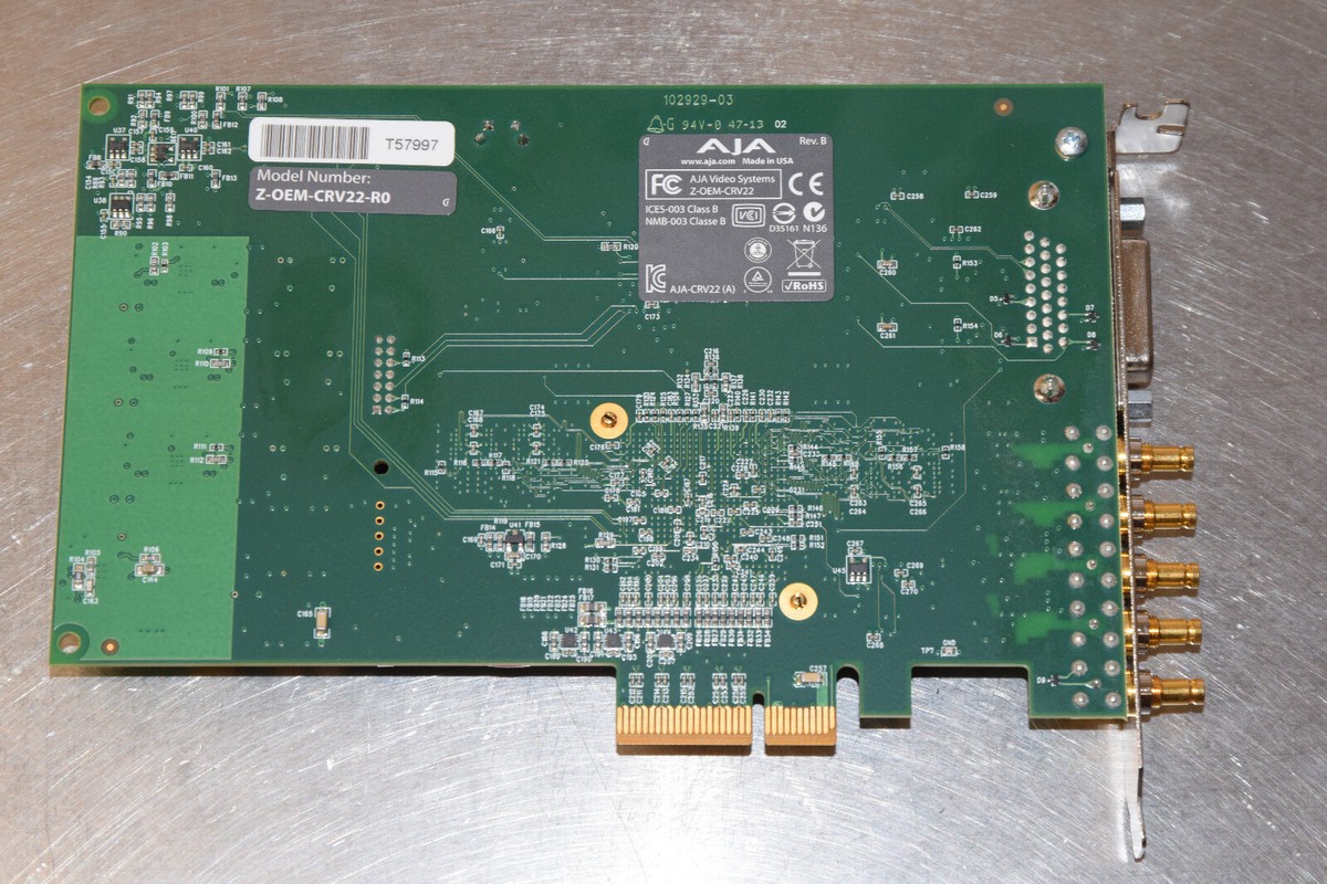 AJA Video Systems Z-OEM-CRV22-R0 102930-R3 PCIe x4 Input Capture Card