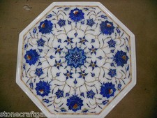 12 " Marmor Table Top Marmor Inlay Lapis Pietra Dura Handmade Arbeit