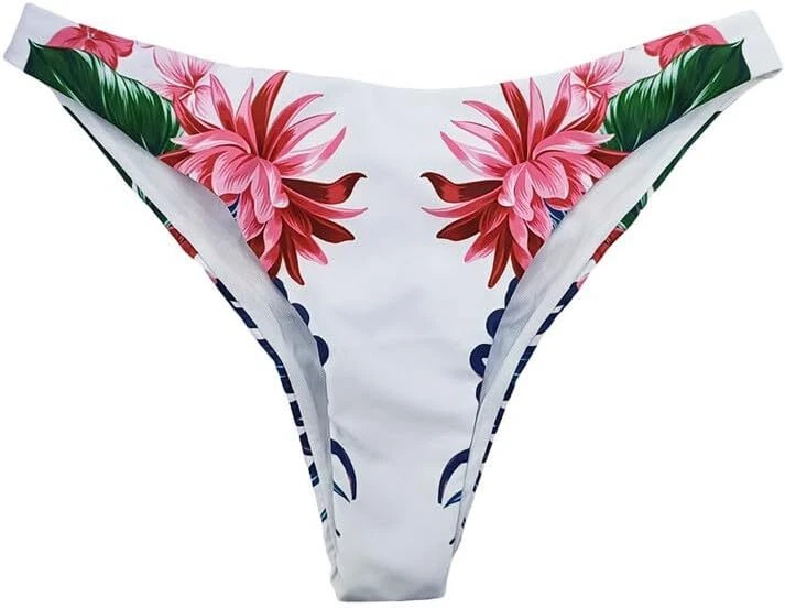 Traje de baño bikini de dos piezas de manga larga para mujer traje de baño floral protector contra erupciones Foto 4 de 4