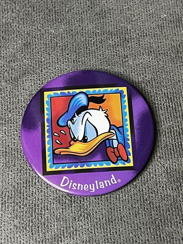 Disney Pin Button Disneyland Walt World Mickey Mouse Donald Duck 3 Zoll
