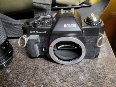 Ricoh KR-5 Super II 35mm Camera Set with Lenses, Bag, +++ TESTED