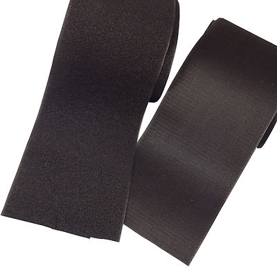 6'' Inch Wide x 1 FT (Foot) BLACK Sew on Hook & Loop Tape Set ~ FREE SHIPPING