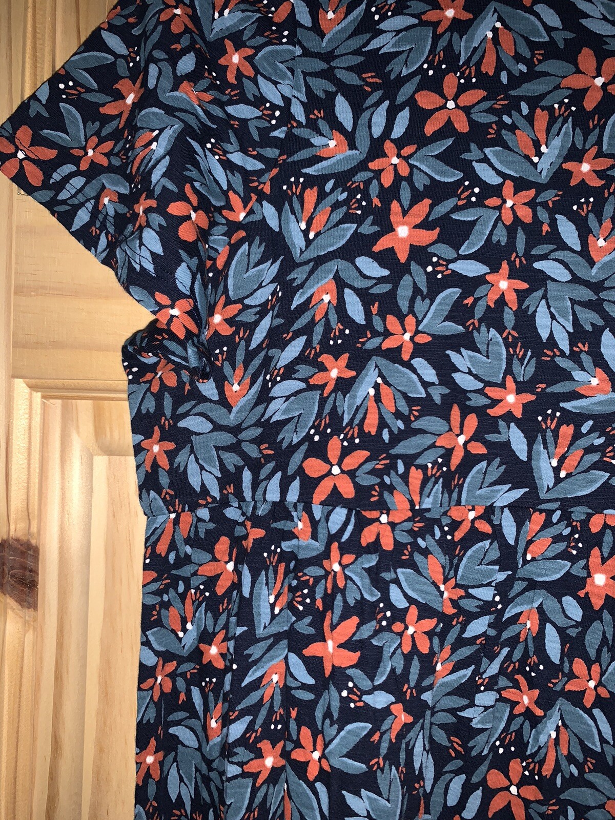 Seasalt Navy *Maternity* Opal Glass Dress Floral,’Scattering waterline