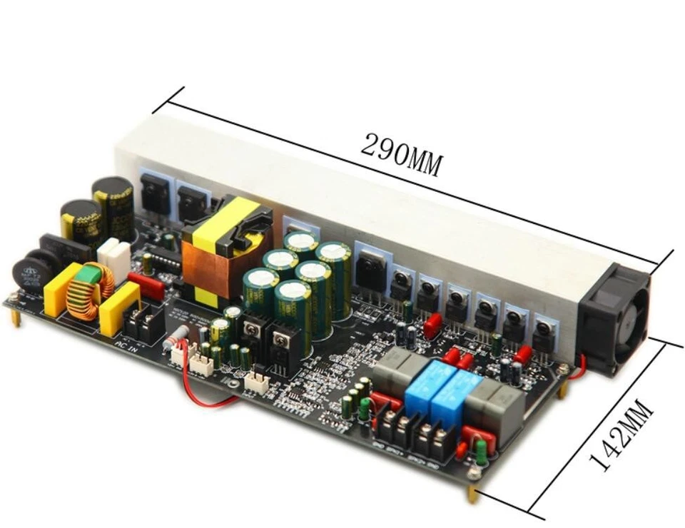 High Power Digital Power Amplifier Board Stereo 500W x2 or BTL MONO 1000W 8ohm - Image 2 of 4