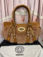 VERSACE FUR with Python Trim Satchel/shoulder Bag ABSOLUTELY GORGEOUS RARE! 💕