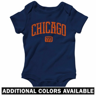 Chicago 773 One Piece Flames Bulls Fire Sox Baby Infant Creeper Romper Nb 24m Ebay