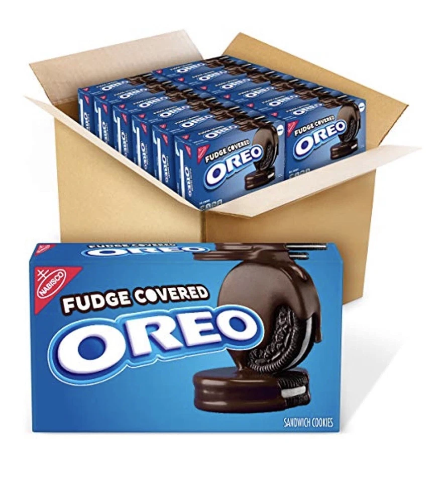 NEW Nabisco Oreo Fudge Covered Chocolate Sandwich Cookies RARE SNACK GIFT (12X) - Image 2 of 2