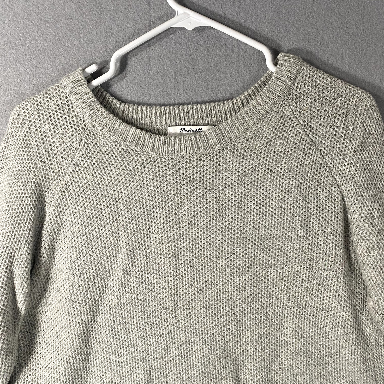Madewell Knit Split Back Gray Pullover Sweater Wo… - image 2