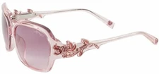 Ed Hardy Sunglasses Rose With Thorn - Pink with Case and Box